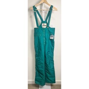 VTG 60's CEVAS Teal Ski Bib Pants Insulated Nylon w/ Lift Tags fm 1960's SZ 30